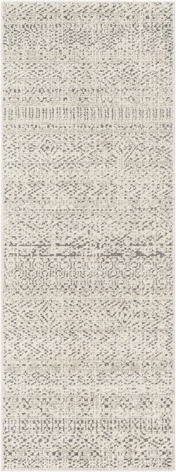 Livabliss La Boheme Machine Woven Accent Rug Bohemian Global Style for Entryway or Bedside Ivory, Black 2'7" x 10' LHB2302-2710