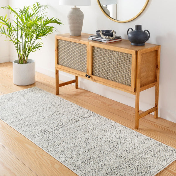 Livabliss La Boheme Machine Woven Accent Rug Bohemian Global Style for Entryway or Bedside Ivory, Black 3'11" x 5'7" LHB2302-31157