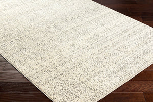 Livabliss La Boheme Machine Woven Accent Rug Bohemian Global Style for Entryway or Bedside Ivory, Black 3'11" x 5'7" LHB2302-31157