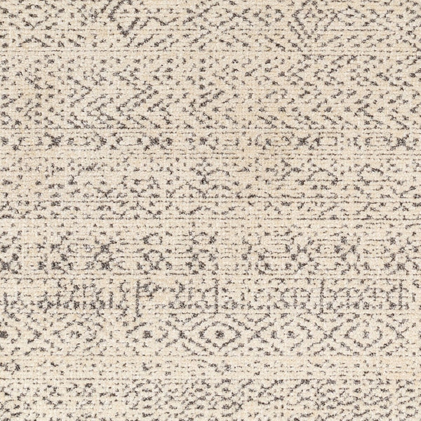 Livabliss La Boheme Machine Woven Accent Rug Bohemian Global Style for Entryway or Bedside Ivory, Black 3'11" x 5'7" LHB2302-31157