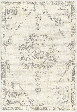 Livabliss La Boheme Traditional Medallion Area Rug Machine Woven in Turkey for Any Room Ivory, Black 3'11" x 5'7" LHB2303-31157