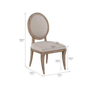 A.R.T. Furniture Architrave Oval Side Chair (Sold As Set of 2) 277202-2608 Brown 277202-2608