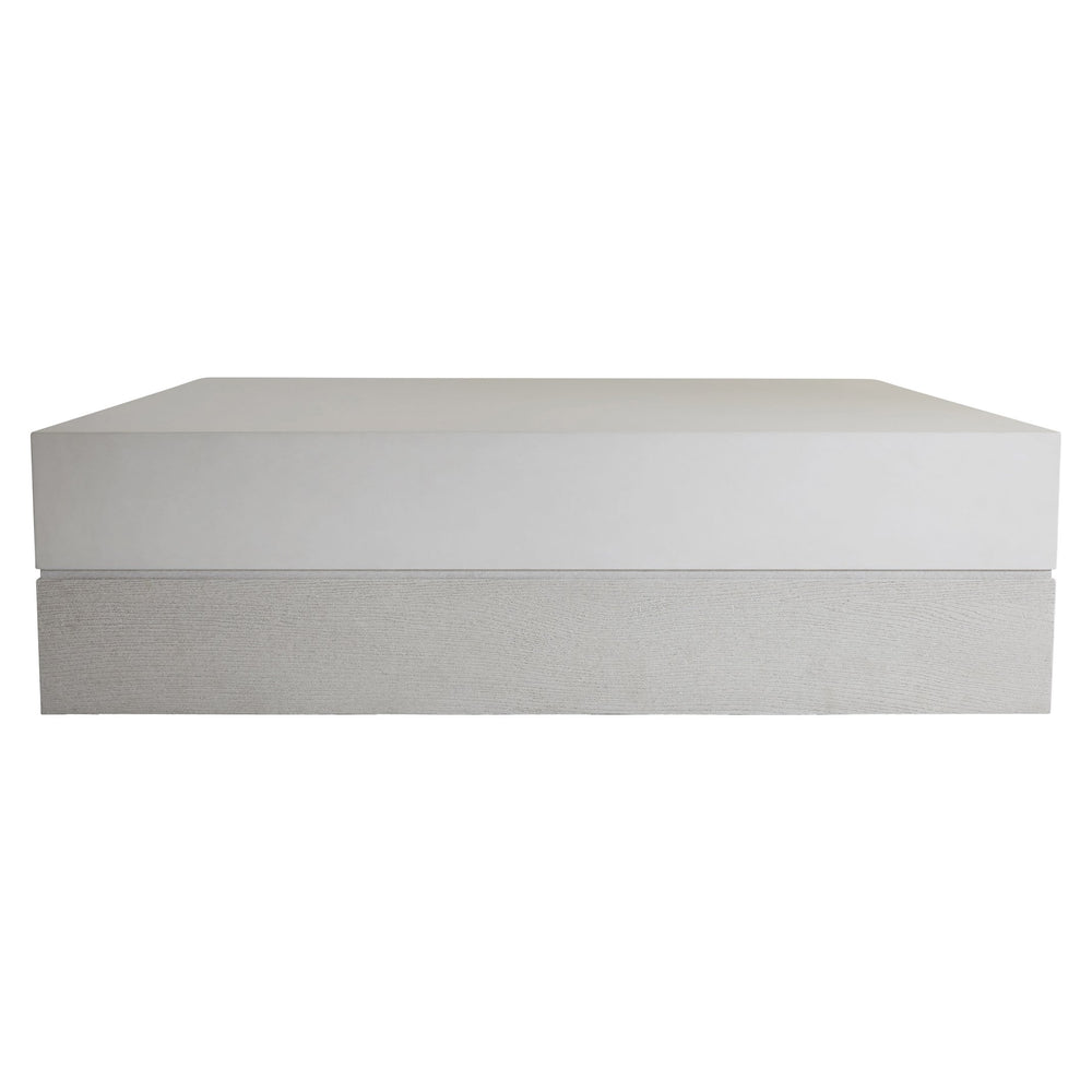 Bernhardt Bernhardt Ellison 54" Square Cocktail Table — Adobe Faux Stone Top, Sandblasted Ash Base, Casters 553011