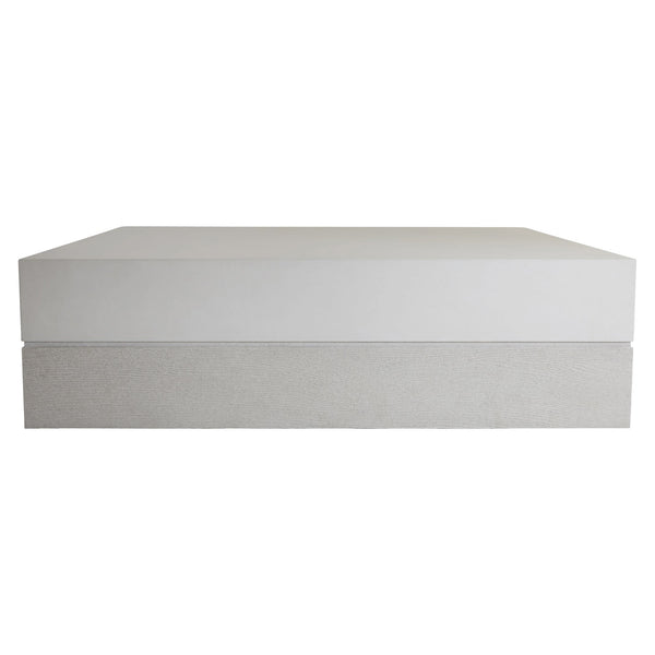 Bernhardt Bernhardt Ellison 54" Square Cocktail Table — Adobe Faux Stone Top, Sandblasted Ash Base, Casters 553011