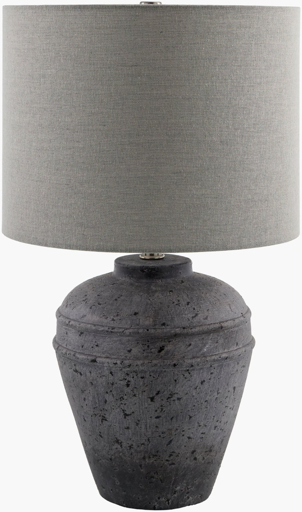 Livabliss Lushof Cement Base Arts and Crafts Table Lamp with Linen Shade for Warm Ambient Glow LHF-001