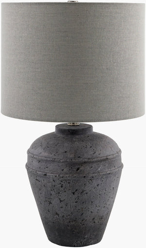 Livabliss Lushof Cement Base Arts and Crafts Table Lamp with Linen Shade for Warm Ambient Glow LHF-001