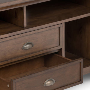 English Elm Redmond 72" Rustic Natural Aged Brown Tv Media Stand - Handcrafted Solid Wood With Ample Storage B136P158106-GIGA