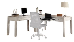 Boca L Shape Desk Cottage White BOC-3PC-LDESK Parker House