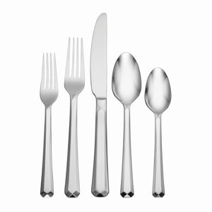 Lenox Oneida Chroma 65 Piece Fine Flatware Set, Service for 12 Metallic, STAINLESS METAL F106065AL21