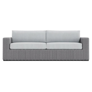 Bernhardt Bernhardt Capri Outdoor Sofa With Gray Mist Woven Rope, Water‑Resistant Cushions & Plush Faux‑Down Topper OP1017W