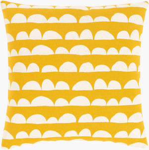Surya Lachen 18” X 18” Cotton Accent Pillow - Chic Minimalist Modern Elegance For Any Living Space Saffron Cotton,Cotton Lhn002-1818