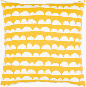 Surya Lachen 18” X 18” Cotton Accent Pillow - Chic Minimalist Modern Elegance For Any Living Space Saffron Cotton,Cotton Lhn002-2020p