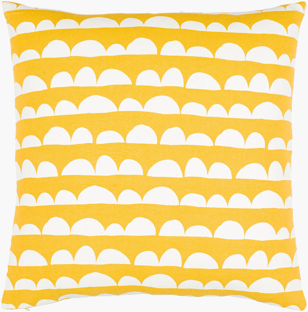 Surya Lachen 18” X 18” Cotton Accent Pillow - Chic Minimalist Modern Elegance For Any Living Space Saffron Cotton,Cotton Lhn002-2020p