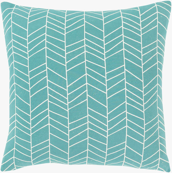 Surya Lachen 18” X 18” Cotton Accent Pillow - Chic Minimalist Modern Elegance For Any Living Space Teal Cotton,Cotton Lhn006-1818d