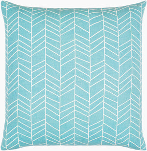 Surya Lachen 18” X 18” Cotton Accent Pillow - Chic Minimalist Modern Elegance For Any Living Space Teal Cotton,Cotton Lhn006-2020d