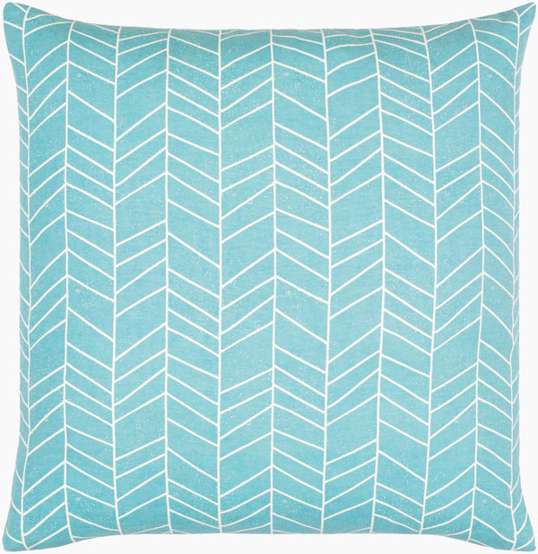 Surya Lachen 18” X 18” Cotton Accent Pillow - Chic Minimalist Modern Elegance For Any Living Space Teal Cotton,Cotton Lhn006-2020d