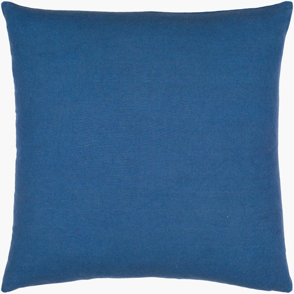 Surya Lachen 18” X 18” Cotton Accent Pillow - Chic Minimalist Modern Elegance For Any Living Space Dark Blue Cotton,Cotton Lhn007-2020p
