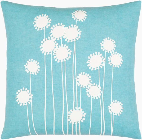 Surya Lachen 18” X 18” Cotton Accent Pillow - Chic Minimalist Modern Elegance For Any Living Space Teal Cotton,Cotton Lhn008-1818d