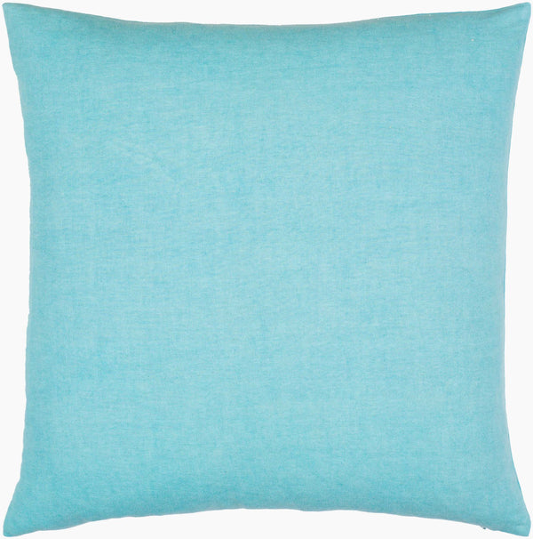 Surya Lachen 18” X 18” Cotton Accent Pillow - Chic Minimalist Modern Elegance For Any Living Space Teal Cotton,Cotton Lhn008-1818d