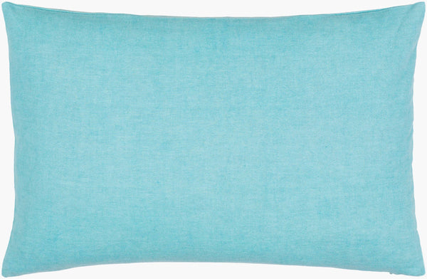 Surya Lachen 18” X 18” Cotton Accent Pillow - Chic Minimalist Modern Elegance For Any Living Space Teal Cotton,Cotton Lhn008-1818d