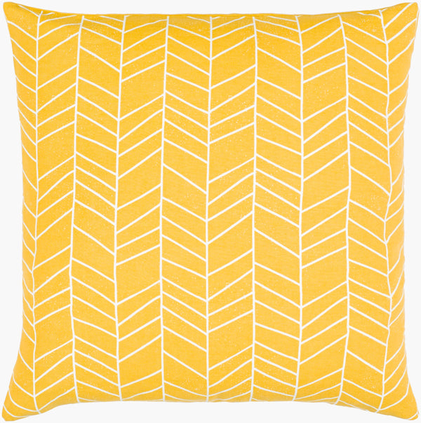 Surya Lachen 18” X 18” Cotton Accent Pillow - Chic Minimalist Modern Elegance For Any Living Space Saffron Cotton,Cotton Lhn013-1818