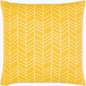 Surya Lachen 18” X 18” Cotton Accent Pillow - Chic Minimalist Modern Elegance For Any Living Space Saffron Cotton,Cotton Lhn013-2020d