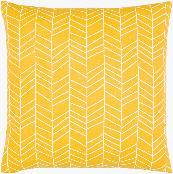 Surya Lachen 18” X 18” Cotton Accent Pillow - Chic Minimalist Modern Elegance For Any Living Space Saffron Cotton,Cotton Lhn013-2020d