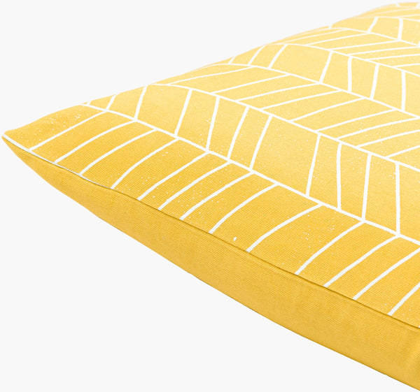 Surya Lachen Modern Minimalist 13"L X 20"W Cotton Lumbar Pillow - Chic Comfort For Every Living Space Saffron Cotton,Cotton Lhn013-1320p