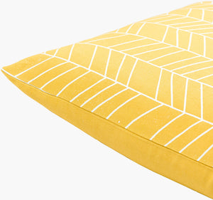 Surya Lachen 18” X 18” Cotton Accent Pillow - Chic Minimalist Modern Elegance For Any Living Space Saffron Cotton,Cotton Lhn013-1818