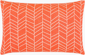 Surya Lachen Modern Minimalist 13"L X 20"W Cotton Lumbar Pillow - Chic Comfort For Every Living Space Burnt Orange Cotton,Cotton Lhn014-1320