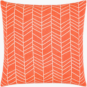 Surya Lachen 18” X 18” Cotton Accent Pillow - Chic Minimalist Modern Elegance For Any Living Space Burnt Orange Cotton,Cotton Lhn014-1818d