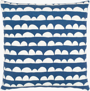Surya Lachen 18” X 18” Cotton Accent Pillow - Chic Minimalist Modern Elegance For Any Living Space Dark Blue Cotton,Cotton Lhn016-2020d