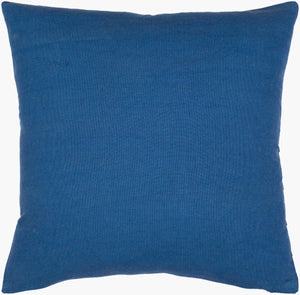 Surya Lachen Modern Minimalist 13"L X 20"W Cotton Lumbar Pillow - Chic Comfort For Every Living Space Dark Blue Cotton,Cotton Lhn016-1320