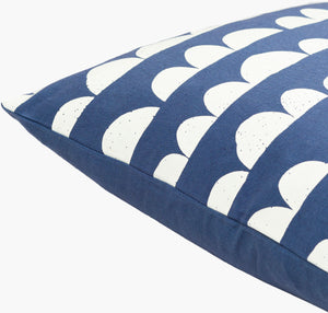 Surya Lachen Modern Minimalist 13"L X 20"W Cotton Lumbar Pillow - Chic Comfort For Every Living Space Dark Blue Cotton,Cotton Lhn016-1320