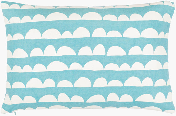Surya Lachen Modern Minimalist 13"L X 20"W Cotton Lumbar Pillow - Chic Comfort For Every Living Space Teal Cotton,Cotton Lhn017-1320