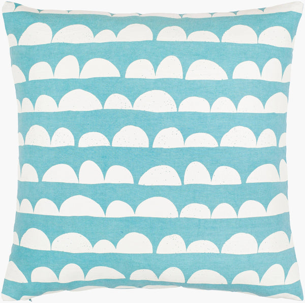 Surya Lachen 18” X 18” Cotton Accent Pillow - Chic Minimalist Modern Elegance For Any Living Space Teal Cotton,Cotton Lhn017-1818