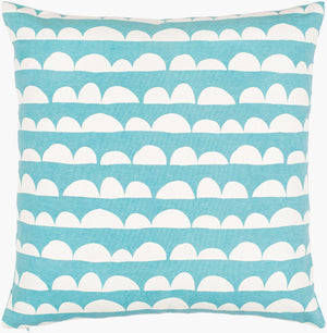 Surya Lachen 18” X 18” Cotton Accent Pillow - Chic Minimalist Modern Elegance For Any Living Space Teal Cotton,Cotton Lhn017-2020p