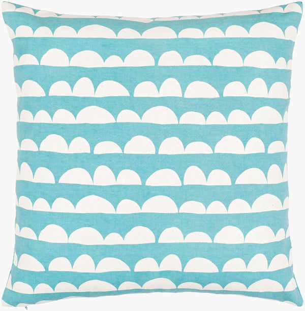 Surya Lachen 18” X 18” Cotton Accent Pillow - Chic Minimalist Modern Elegance For Any Living Space Teal Cotton,Cotton Lhn017-2020p
