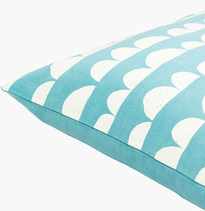 Surya Lachen Modern Minimalist 13"L X 20"W Cotton Lumbar Pillow - Chic Comfort For Every Living Space Teal Cotton,Cotton Lhn017-1320