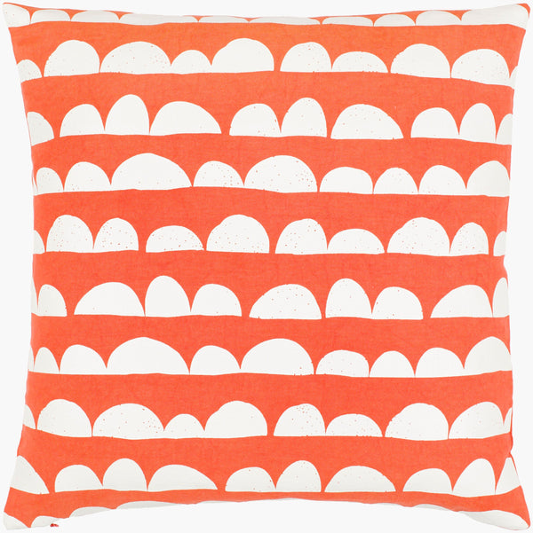 Surya Lachen 18” X 18” Cotton Accent Pillow - Chic Minimalist Modern Elegance For Any Living Space Burnt Orange Cotton,Cotton Lhn018-1818
