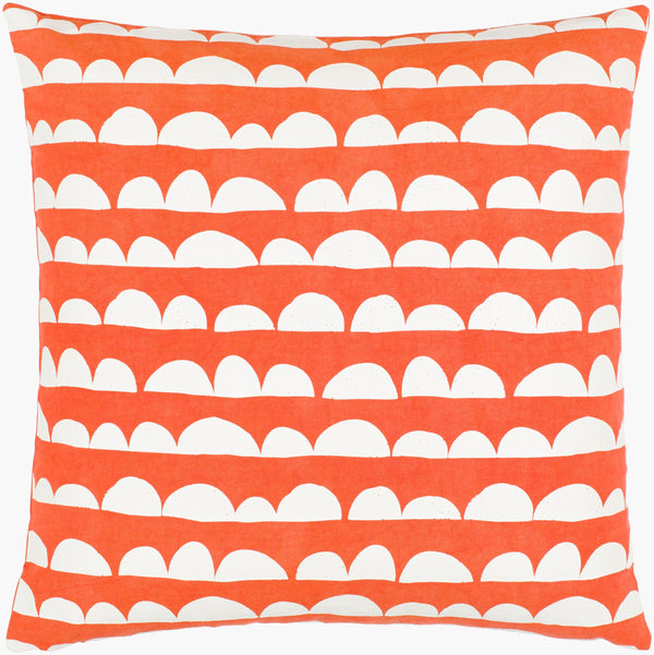 Surya Lachen 18” X 18” Cotton Accent Pillow - Chic Minimalist Modern Elegance For Any Living Space Burnt Orange Cotton,Cotton Lhn018-2020d