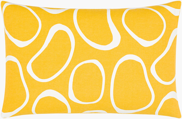 Surya Lachen Modern Minimalist 13"L X 20"W Cotton Lumbar Pillow - Chic Comfort For Every Living Space Saffron Cotton,Cotton Lhn020-1320