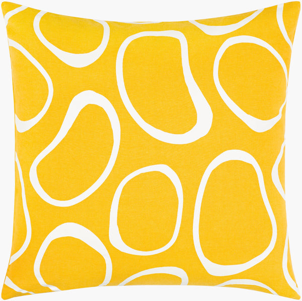 Surya Lachen 18” X 18” Cotton Accent Pillow - Chic Minimalist Modern Elegance For Any Living Space Saffron Cotton,Cotton Lhn020-1818d