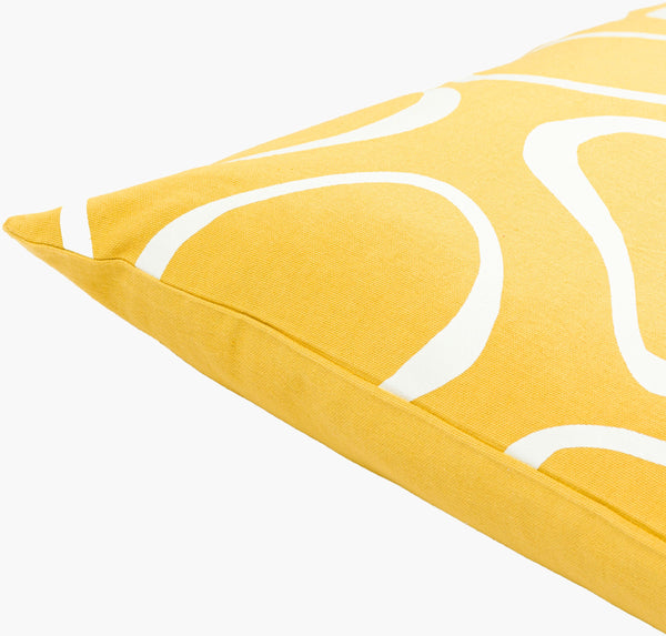 Surya Lachen Modern Minimalist 13"L X 20"W Cotton Lumbar Pillow - Chic Comfort For Every Living Space Saffron Cotton,Cotton Lhn020-1320