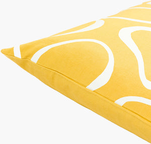 Surya Lachen 18” X 18” Cotton Accent Pillow - Chic Minimalist Modern Elegance For Any Living Space Saffron Cotton,Cotton Lhn020-2020p