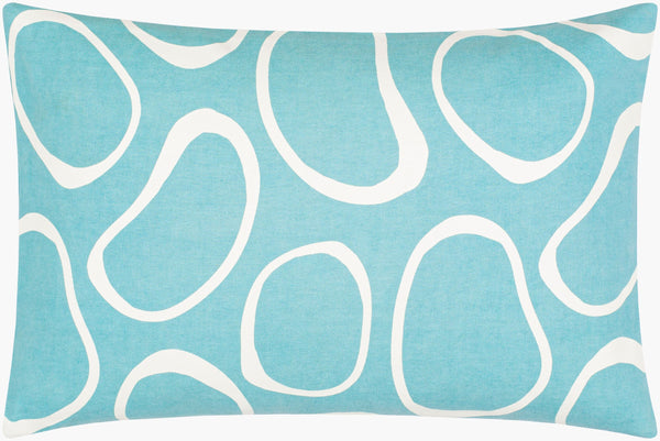 Surya Lachen Modern Minimalist 13"L X 20"W Cotton Lumbar Pillow - Chic Comfort For Every Living Space Teal Cotton,Cotton Lhn021-1320d