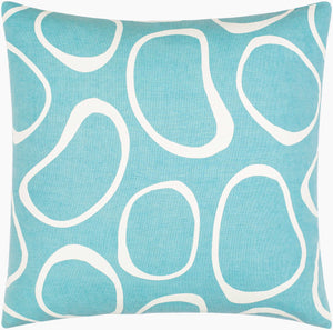 Surya Lachen 18” X 18” Cotton Accent Pillow - Chic Minimalist Modern Elegance For Any Living Space Teal Cotton,Cotton Lhn021-1818d