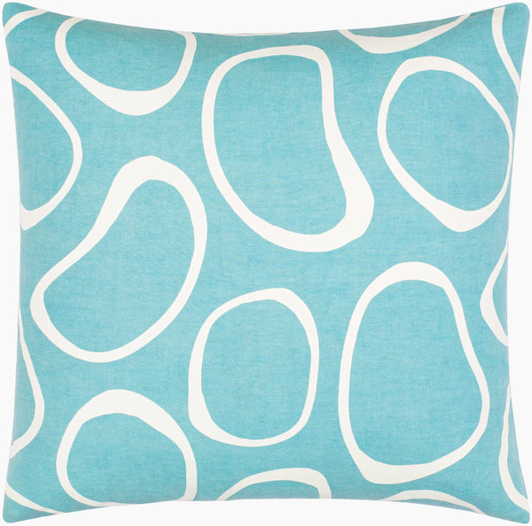 Surya Lachen 18” X 18” Cotton Accent Pillow - Chic Minimalist Modern Elegance For Any Living Space Teal Cotton,Cotton Lhn021-1818d