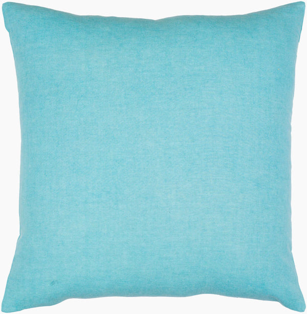 Surya Lachen 18” X 18” Cotton Accent Pillow - Chic Minimalist Modern Elegance For Any Living Space Teal Cotton,Cotton Lhn021-2020