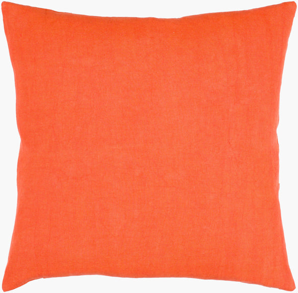 Surya Lachen 18” X 18” Cotton Accent Pillow - Chic Minimalist Modern Elegance For Any Living Space Burnt Orange Cotton,Cotton Lhn022-1818d